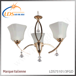Suspension décorative 3 lampes – 3× douille E27 – en verre – Luci Del Sole