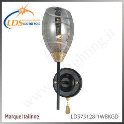 Applique murale (ampoule) – 1× douille E27 – en verre