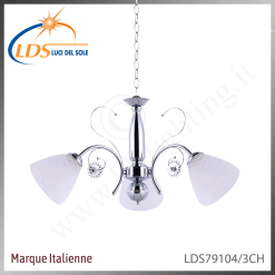 Suspension décorative 3 lampes – 3× douille E27 – en verre
