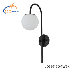 Applique murale (ampoule) – 1× douille E27 – en verre – finition noir – Luci Del Sole