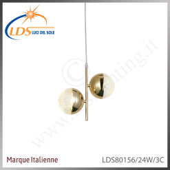 Suspension décorative 1 lampe – LED 24W – finition or – Luci Del Sole
