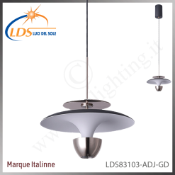 Suspension décorative 1 lampe – LED 12W – orientable – finition or