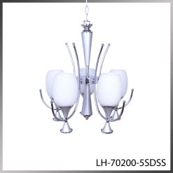 Suspension décorative 5 lampes – 5× douille E27 – en verre