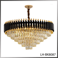 Suspension décorative en cristal – finition noir