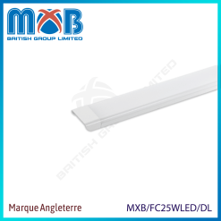 Réglette LED (batten) en saillie – LED 25W – Blanc froid (6000–6500K) – finition blanc