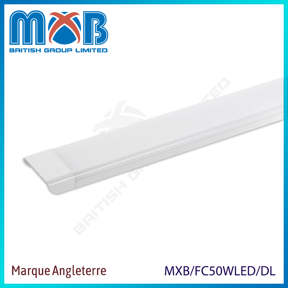 Réglette LED (batten) en saillie – LED 50W – Blanc froid (6000–6500K) – finition blanc