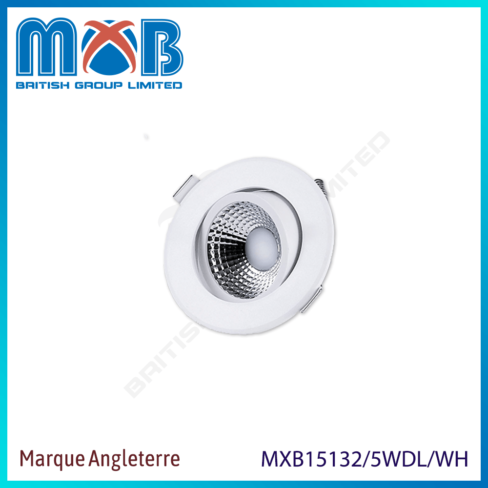 Spot LED COB – LED 5W – Blanc froid (6000–6500K) – finition blanc