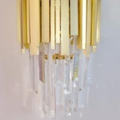 Applique murale en cristal – 2× douille E14 (petit culot)