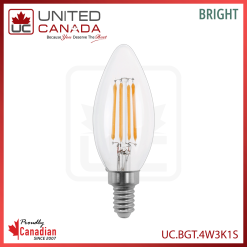 Ampoule filament LED – LED 4W – Douille E14 (petit culot) – Blanc chaud (3000K)