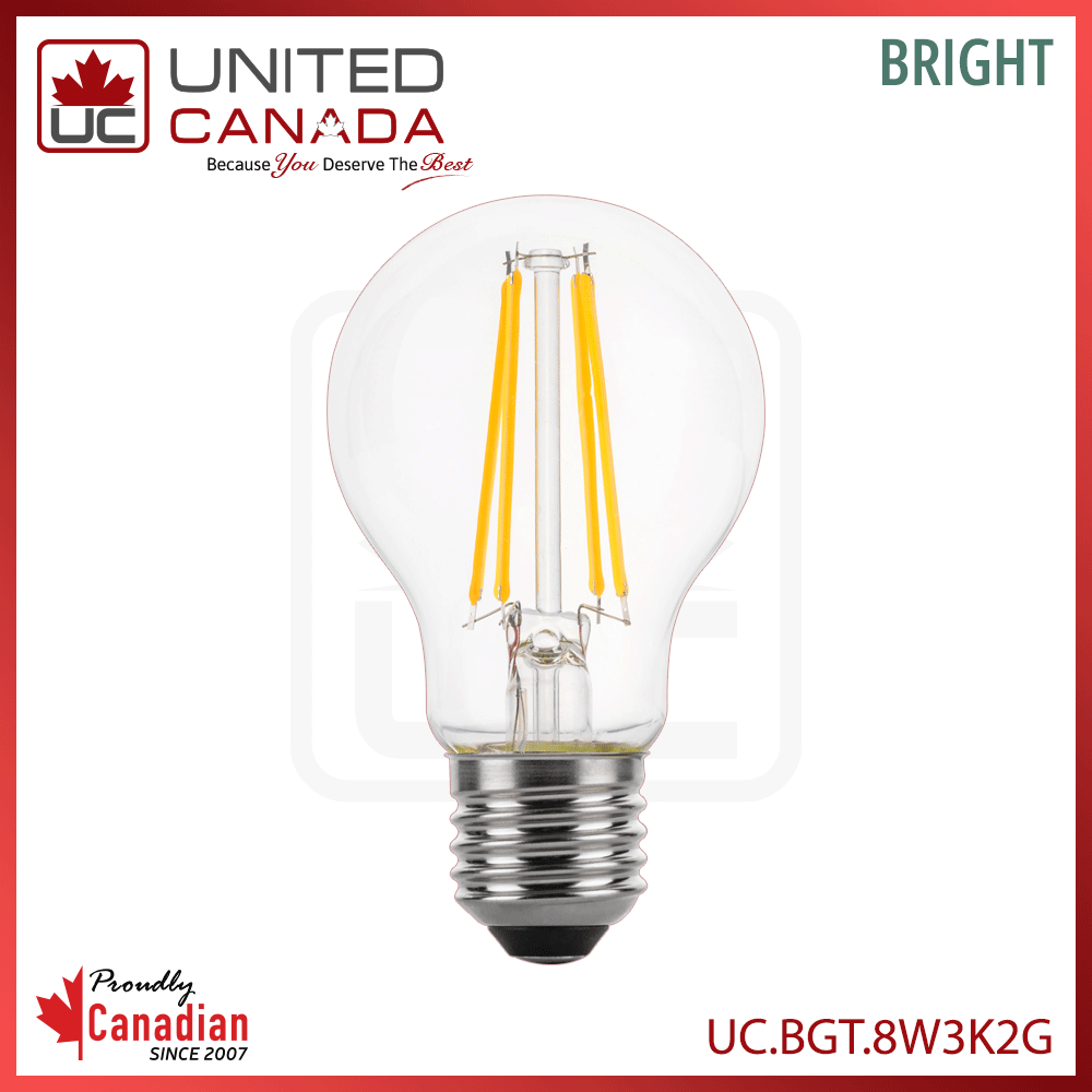 Ampoule filament LED – LED 8W – Douille E27 – Blanc chaud (3000K)