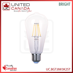 Ampoule filament LED – LED 8W – Douille E27 – Blanc chaud (3000K)