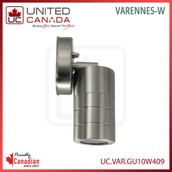 Luminaire extérieur (ampoule) – orientable – finition nickel satiné